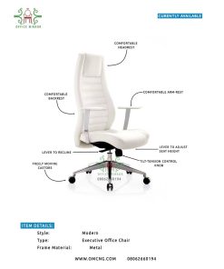 OMC2839 Executive White Chair