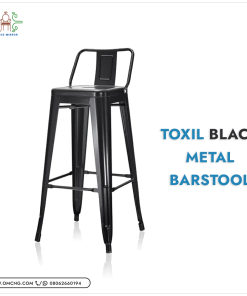 Toxil Black Metal Barstool